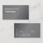 Zilver en Typografie, elegant, vet Visitekaartje (Voorkant / Achterkant)