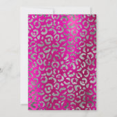 Zilver en warmroze luipaard Folie van afgelopen da Kaart (Achterkant)