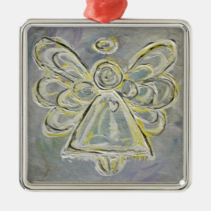 Zilver- en White Light Angel-siervoorwerpen Metalen Ornament