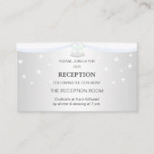 Zilver en White Wedding Informatiekaartje (Voorkant)