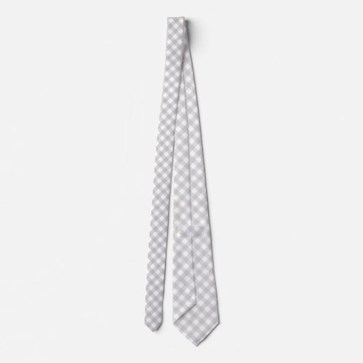 Zilver en wit dambord stropdas (Achterkant)