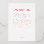 Zilver en Wit Eenvoudige Scallop Foto Lijst Folie Feestdagenkaart (Achterkant)