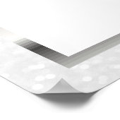 Zilver en wit glitter - Zitdiagram Poster (Hoek)