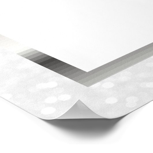 Zilver en wit glitter - Zitdiagram Poster (Hoek)