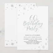 Zilver en wit | Moderne grafische 60e verjaardag Kaart (Voorkant / Achterkant)