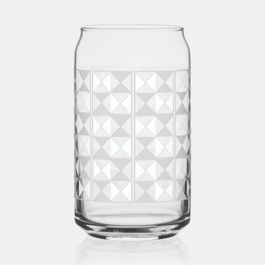 Zilver en wit schijnkristal blikvorm glas (Links)