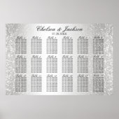 Zilver en witte Confetti - 18 Zitkuur Poster (Voorkant)