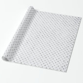Zilver en witte miniDots Cadeaupapier (Uitgerold)