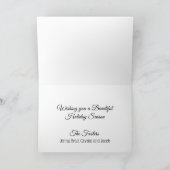 Zilver en Witte Ornamenten Gepersonaliseerde Kaart (Binnen)