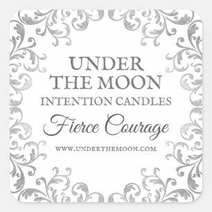 Zilver- en witte -spellerkaarlabels vierkante sticker