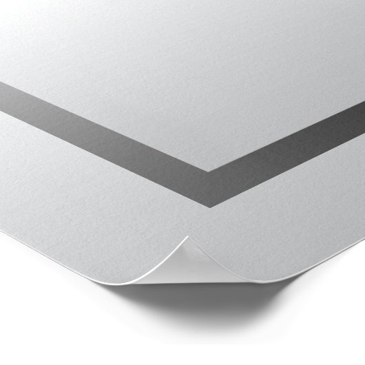 Zilver- en witte zweetspiegel - Zitkaart Poster (Hoek)