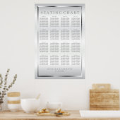 Zilver- en witte zweetspiegel - Zitkaart Poster (Keuken)