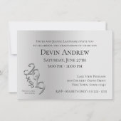 Zilver en zwart 2019 foto Afstuderen uitnodiging (Achterkant)