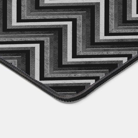 Zilver en zwart Chevron Design Bureaumat (Hoek)