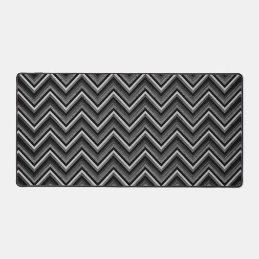 Zilver en zwart Chevron Design Bureaumat (Voorkant)