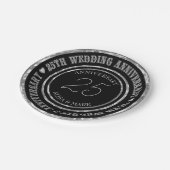 Zilver en zwart combinatie papieren bordje (Gekanteld)