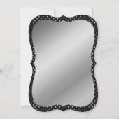 Zilver en zwart Eenvoudig Elegant Typography Weddi Kaart (Achterkant)