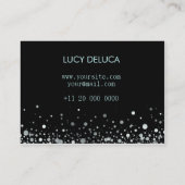 Zilver en zwart gebakken vet Visitekaartje (Achterkant)