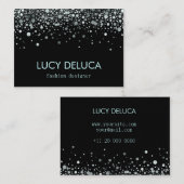 Zilver en zwart gebakken vet Visitekaartje (Voorkant / Achterkant)