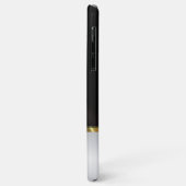 Zilver en zwart gepolijst metallic textuur Case-Mate iPhone case (Achterkant/links)