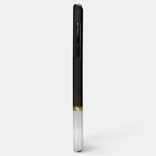 Zilver en zwart gepolijst metallic textuur Case-Mate iPhone case (Achterkant/links)