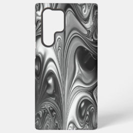 Zilver en zwart gesmolten  samsung galaxy hoesje