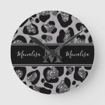 zilver en zwart glinsterend monogram gepersonalise