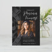 Zilver en Zwart Kaart (Staand voorkant)