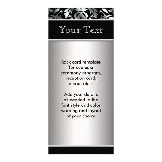 Zilver en Zwart Menu Programma (Voorkant)