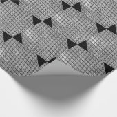 Zilver en Zwart Metallic Patroon Inpakpapier (Hoek)