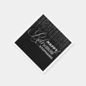 Zilver en zwart pensioen partij, aangepaste servet (Hoek)