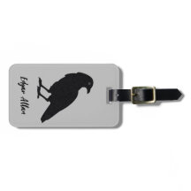 Zilver en zwart, persoonlijk Bagagelabel | Raven