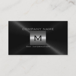 Zilver en zwart Roestvrij staal Visitekaartje