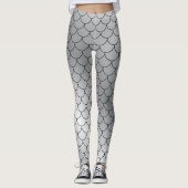 Zilver en zwart snakeskin patroonjurk leggings (Voorkant)