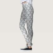 Zilver en zwart snakeskin patroonjurk leggings (Links)