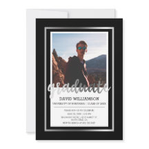 Zilver en zwart typografie | Fotoafstudeerfeest