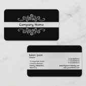 Zilver en zwart visitekaartje (Voorkant / Achterkant)