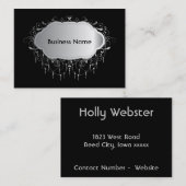 Zilver en zwart  visitekaartje (Voorkant / Achterkant)