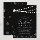 Zilver en zwart | Vrijgezellenfeest met coating va Kaart (Voorkant / Achterkant)