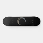 Zilver- en zwarte Keltische halve maan Persoonlijk Skateboard (Horizontaal)