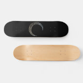 Zilver- en zwarte Keltische halve maan Persoonlijk Skateboard (Horizontaal)