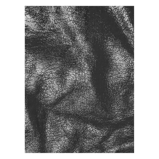 Zilver- en zwarte lederen textuur tafelkleed (Voorkant)