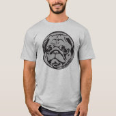 zilver en zwarte pugface t-shirt (Voorkant)