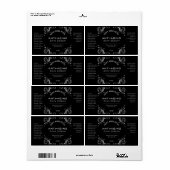  zilver- en zwarte serumetiketten etiket (Full Sheet)