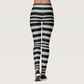 Zilver- en zwarte strepen X 3 Leggings (Achterkant)