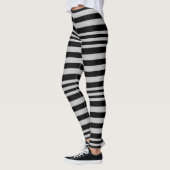 Zilver- en zwarte strepen X 3 Leggings (Links)