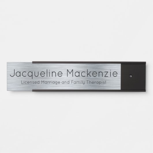 Zilver Erkend Huwelijk en Familie Therapeut Deurbordje (Voorkant)