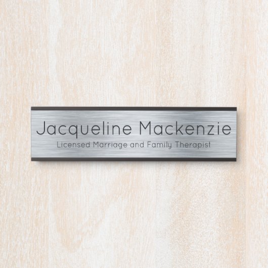 Zilver Erkend Huwelijk en Familie Therapeut Deurbordje (Voorkant)
