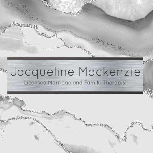 Zilver Erkend Huwelijk en Familie Therapeut Deurbordje