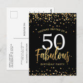 Zilver & fantastisch zwart & gouden verjaardagsuit briefkaart (Voorkant / Achterkant)